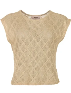 Freebird blouse Berna Jer-Lurex-C Khaky beige Sale