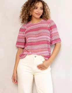 Freebird blouse Bjork Ss Jer-Croc Bordeaux Outlet