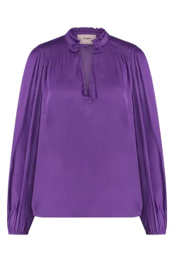 Freebird blouse Della Wv-Satin-Pe Paars New