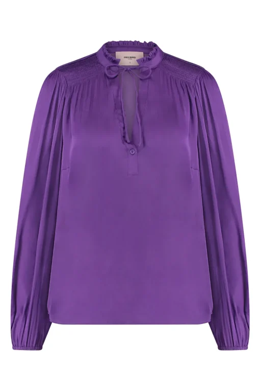 Freebird blouse Della Wv-Satin-Pe Paars New
