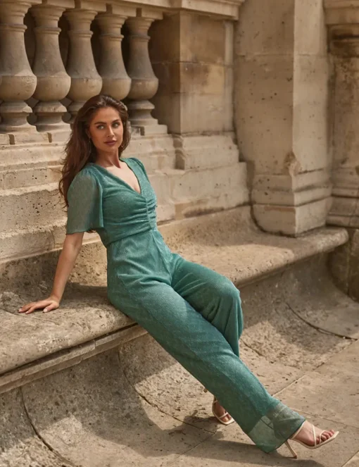 Freebird jumpsuits Jara F-Jer-Plisse Licht Groen Online