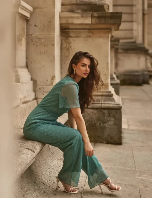Freebird jumpsuits Jara F-Jer-Plisse Licht Groen Online