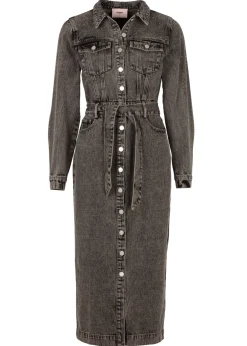 Freebird jurk Danya Denim-Studs Grijs Melange Sale