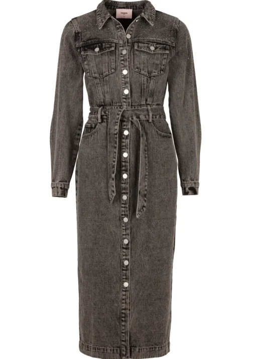 Freebird jurk Danya Denim-Studs Grijs Melange Sale