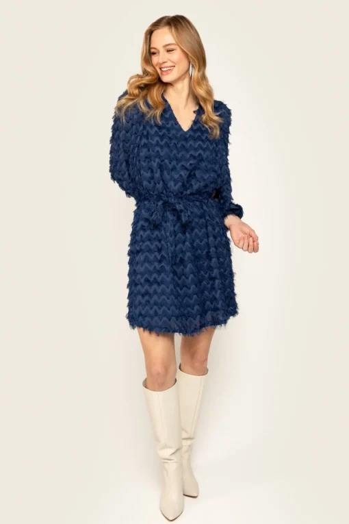 Freebird jurk Dion Wv-Hairy-Pes Marine Outlet