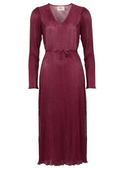 Freebird jurk Gayla Ls Jer-Plis Bordeaux Clearance