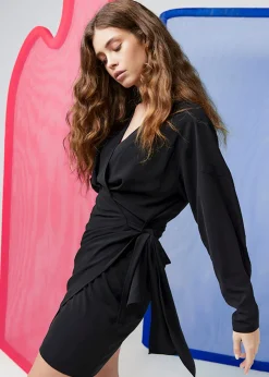 Freebird jurk Kolette Wv-Drape- Zwart New