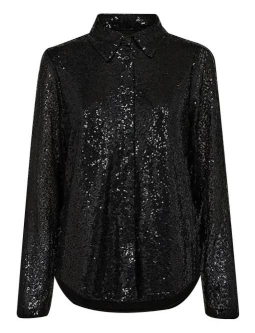 Freequent blouse 203235-BASAL-SHIR Zwart Fashion