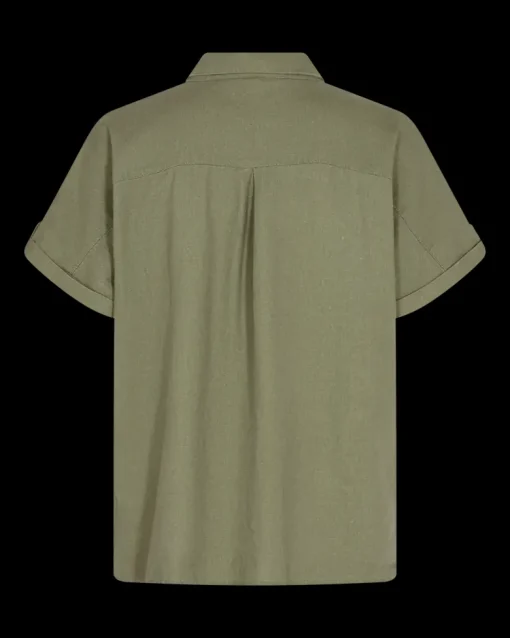 Freequent blouse 127109-LAVA-SH-SS Olijf groen Online
