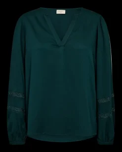 Freequent blouse 205211-MAZE-BL Groen Hot