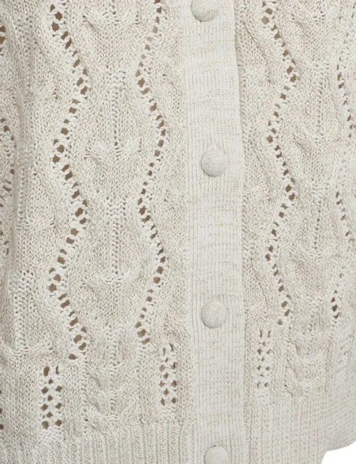 Freequent gebreid vest 206074-LIMBO WA Beige Online