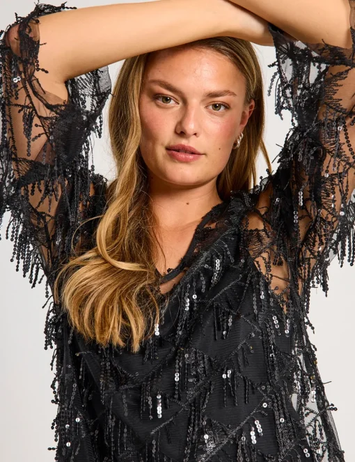 Freequent jurk 205283-GLINS-DRES Zwart New