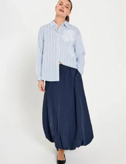 Freequent maxi rok 205742-MINDY-SK Donker Blauw Outlet