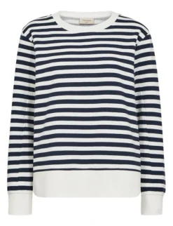 Freequent sweater 05476-FIFI-PULL Wit/Blauw Online