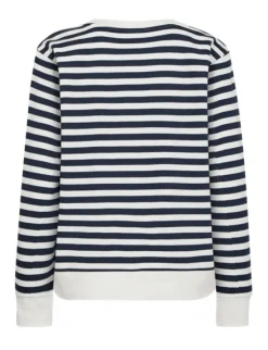 Freequent sweater 05476-FIFI-PULL Wit/Blauw Online