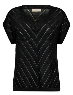 Freequent t-shirts 206109-ELINA PU Zwart Sale