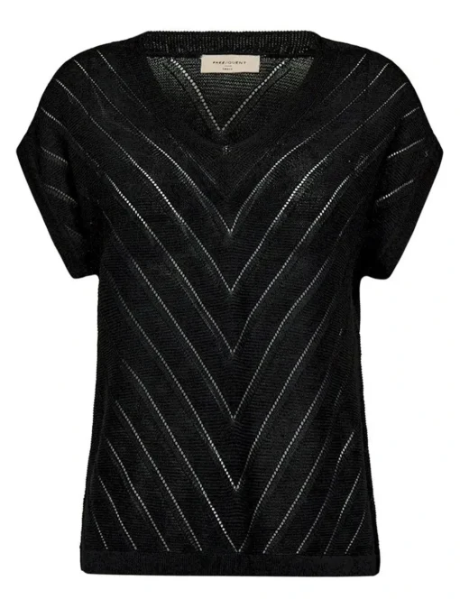 Freequent t-shirts 206109-ELINA PU Zwart Sale