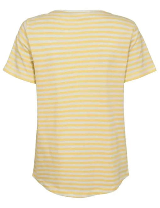 Freequent t-shirts 205661-MIAN-TEE Wit/Geel Fashion