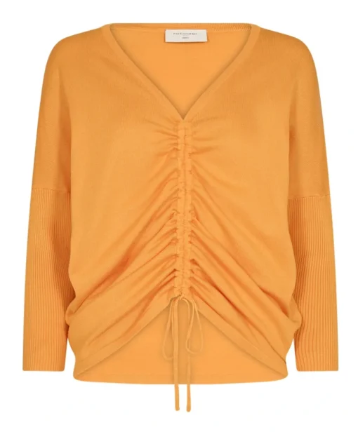 Freequent v-hals trui 23-JONE-PU-201531 Oranje Hot