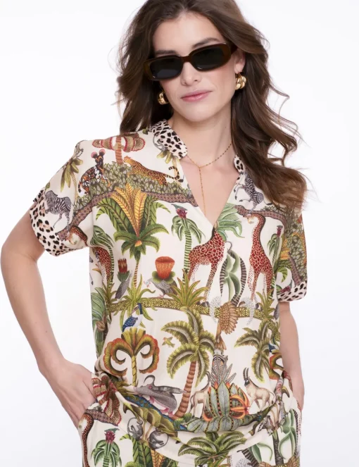 Geisha blouse 53381-70 Groen Online
