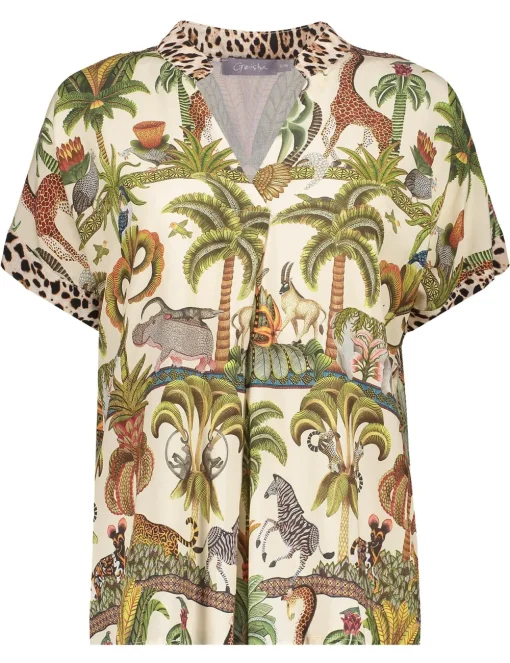 Geisha blouse 53381-70 Groen Online