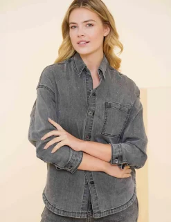 Geisha blouse 45800-10 Grijs Melange Outlet