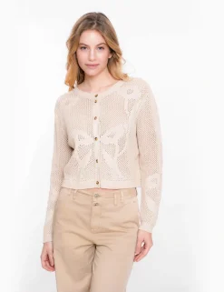 Geisha gebreid vest 54039-14 Beige Outlet