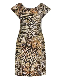 Geisha jurk 57363-60 MAY Bruin Hot
