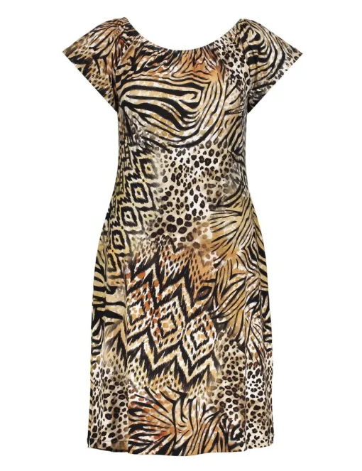 Geisha jurk 57363-60 MAY Bruin Hot