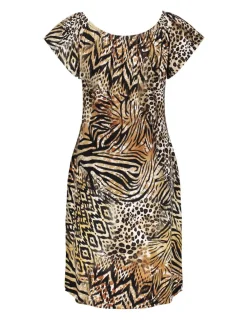 Geisha jurk 57363-60 MAY Bruin Hot