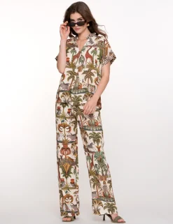 Geisha pantalons 51355-70 Offwhite Clearance