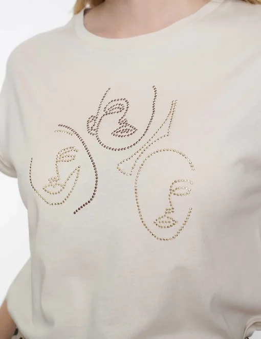 Geisha t-shirts 52115-41 Beige Outlet