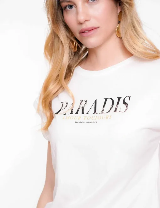 Geisha t-shirts 52117-41 Offwhite Fashion