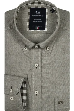 Giordano casual overhemd Regular Fit 427004 Groen Outlet