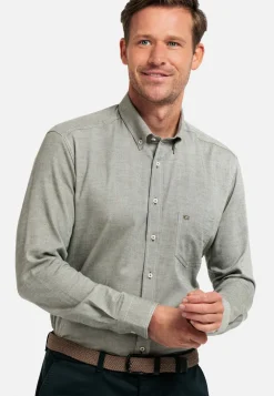 Giordano casual overhemd Regular Fit 427004 Groen Outlet