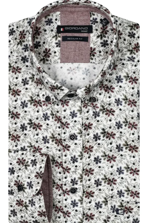 Giordano casual overhemd Regular Fit 427040 Wit Sale