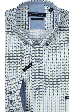 Giordano casual overhemd Regular Fit 427025 Groen Outlet