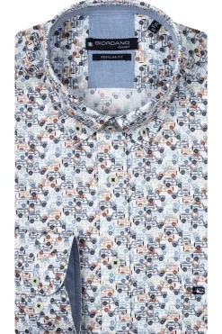 Giordano casual overhemd Regular Fit 427030 Marine Fashion