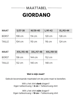 Giordano casual overhemd Regular Fit 417039 Rood Fashion