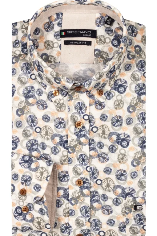 Giordano casual overhemd 517039 Licht Groen Discount