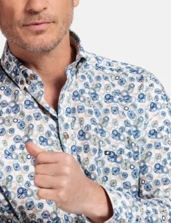 Giordano casual overhemd 517039 Licht Groen Discount