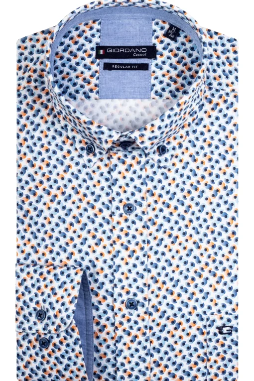 Giordano overhemd Regular Fit 416040 Geel Clearance