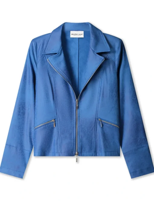 Helena Hart biker 7288-ZIPPER-BIKER Kobalt New