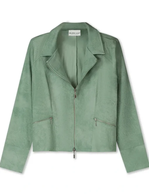Helena Hart biker 7288-ZIPPER-BIKER Licht Groen Clearance