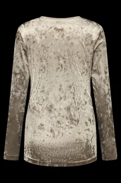 Helena Hart blouse 7463-OVERSLAG-TOP Khaky beige Discount