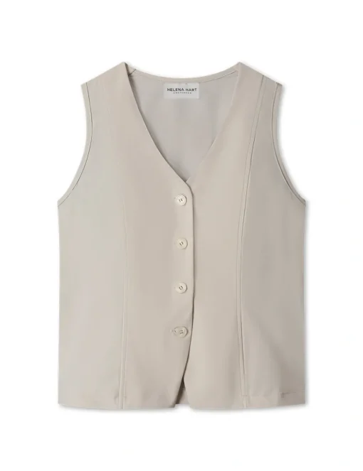 Helena Hart gilets 7541-gilet transf Beige Best