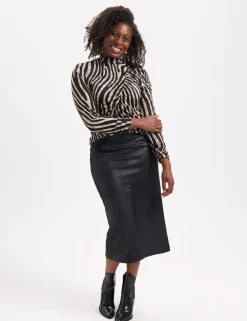 Helena Hart midi rok 7580-ROKCOUPER Zwart Clearance