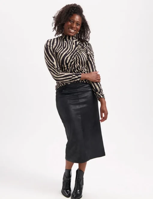 Helena Hart midi rok 7580-ROKCOUPER Zwart Clearance