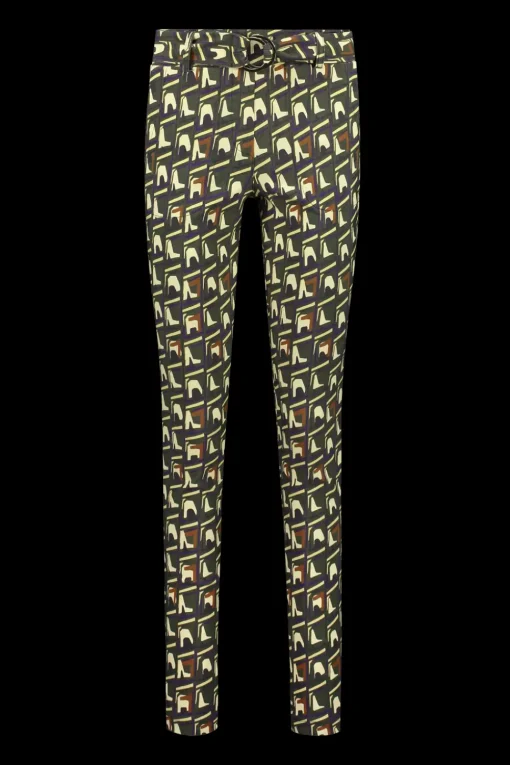 Helena Hart pantalons 7306-FLEX-CHINO Olijf groen New