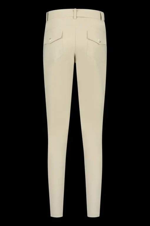 Helena Hart pantalons Slim Fit 7200-DAVY Ecru Fashion